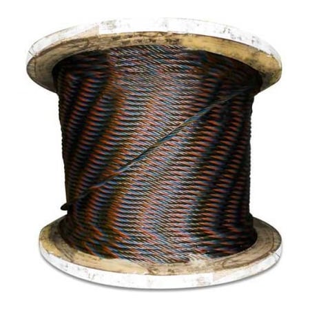 Advantage Sales & Supply Advantage 500' 1/4" Diameter 6x37 IWRC Bright Wire Rope BIWRC2506X37R500 BIWRC2506X37R500